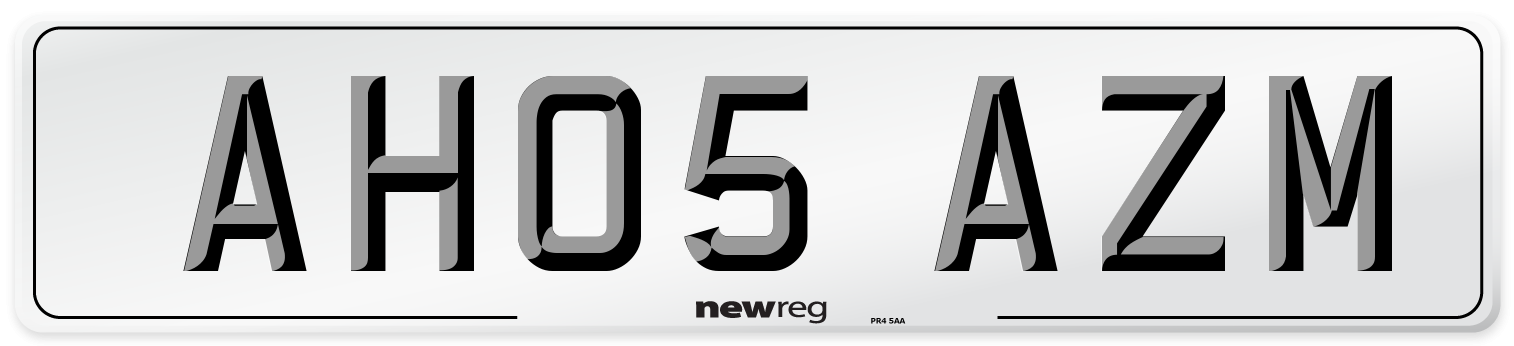 AH05 AZM Number Plate from New Reg
